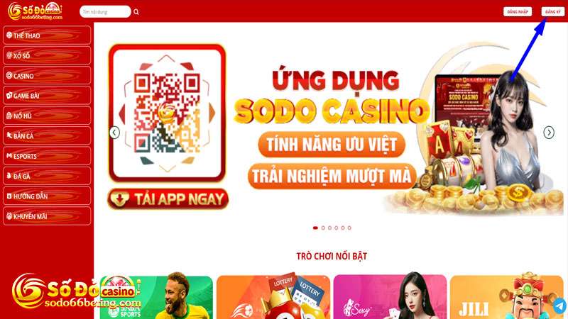 Truy cập vào link chính thức của sodo66