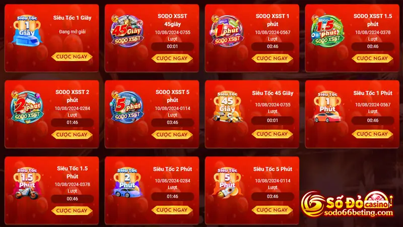 Xổ số siêu tốc Sodo66