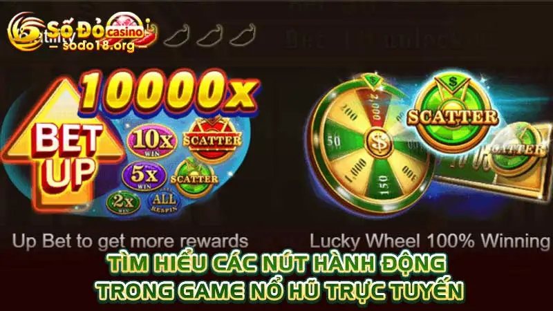 Tìm hiểu các nút hành động trong game nổ hũ trực tuyến