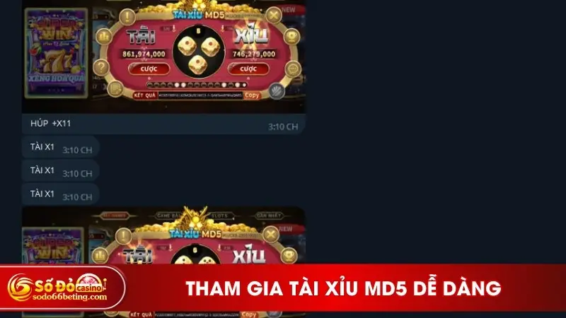 Tham gia Tài Xỉu MD5 dễ dàng