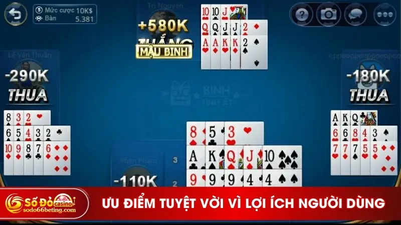 Ưu điểm tuyệt vời vì lợi ích người dùng