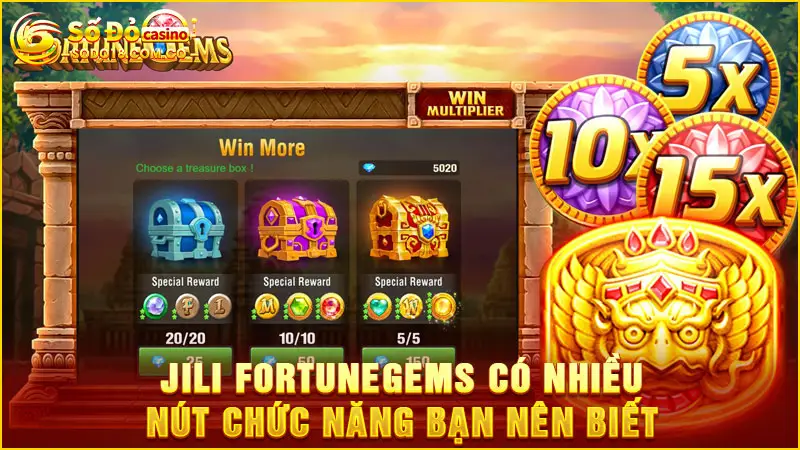 Jili FortuneGems có nhiều nút chức năng bạn nên biết